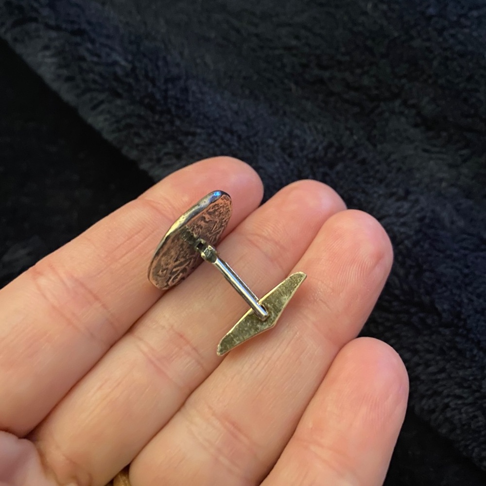 Reprosa of Panama Buried Treasure Silver Cuff Link - Picture 3 of 6